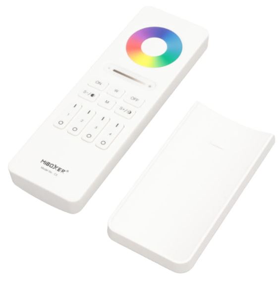 Univerzální ovladač ovladač Mi.Light C5 - 4 zónový pro RGB, RGBW a RGB+CCT LED pásky, RF 2,4 GHz, bílý
